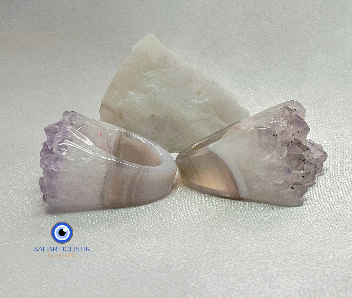 Amethyst Druzy Ring