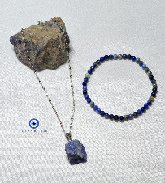 Set Lapislázuli Colgante y Pulsera