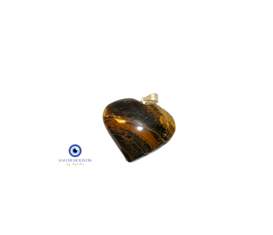 Pendant Corazón De Ojo de Tigre