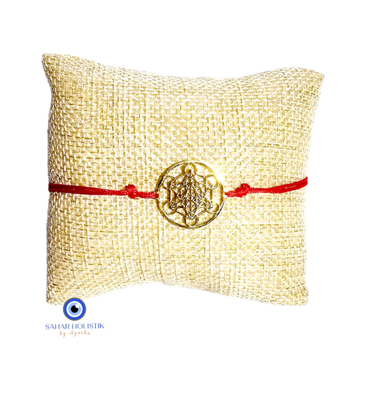 Pulsera Cubo Metatron Hilo Rojo