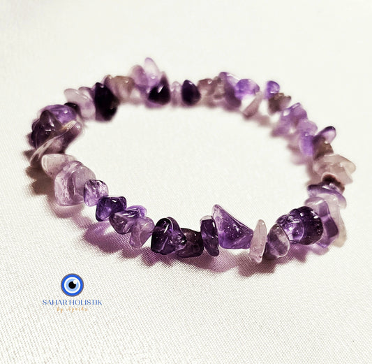Pulsera Chips De Amatista