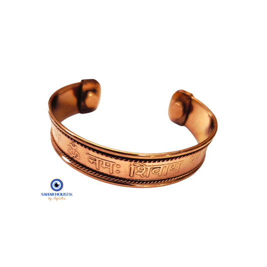 Brazalete Cobre Magnetico Om Namah Shivaya