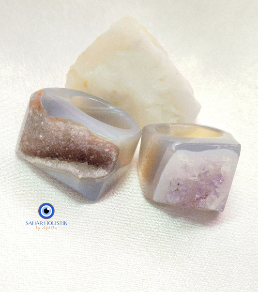 Sortija de Agata Druzy